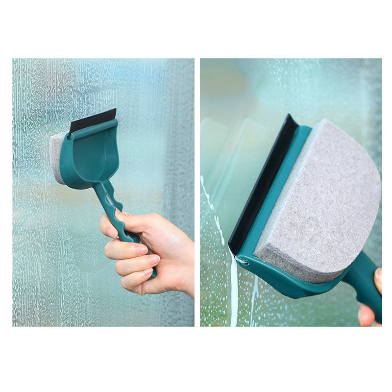 Double-Sided Cleaning Brush Sponge Scraper Easy Scrubbing for Bathroom Mirrors Glass Doors and Windows Sinks Double-Sided Cleaning Brush Sponge Scraper Easy Scrubbing for Bathroom Mirrors Glass Doors and Windows Sinks